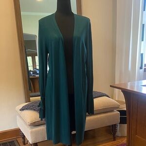 Halogen teal tunic sweater, size large.